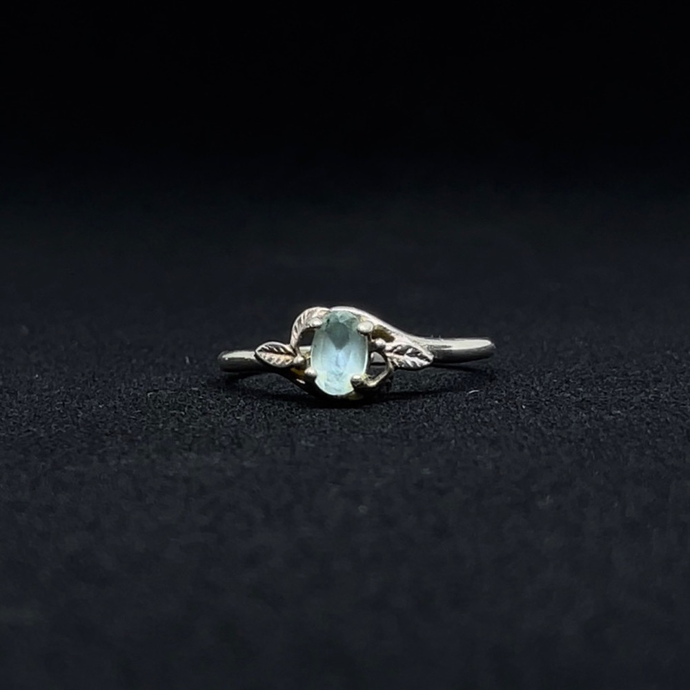 SOLID SILVER AQUA MARINE